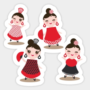 Spanish Flamenco Dancer (11) Sticker